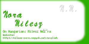 nora milesz business card